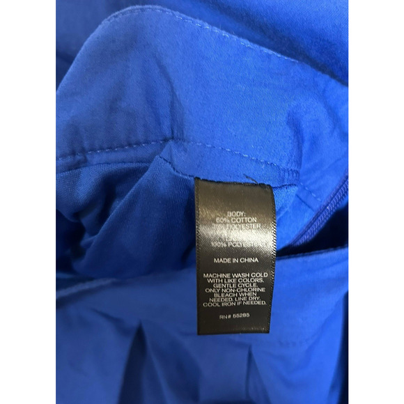 Express Full Mini Skirt Lined Royal Blue Side Pockets Size 4 Skater Retro - Picture 8 of 8